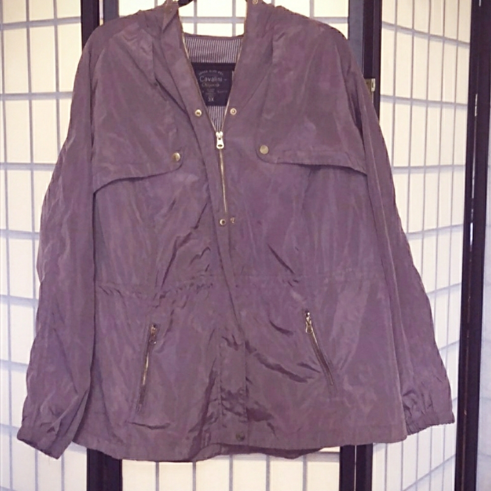 Lavendar rain jacket 3x